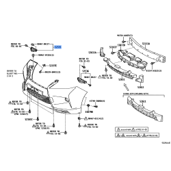 TOYOTA 52535-48030 Retainer, Front Bumper Side, RH
