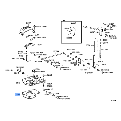 TOYOTA Genuine LEXUS LX450 LAND CRUISER FZJ80 FJ80 Shift Lever Boot 33555-60071