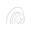 TRW OEM Rear Brake Rotor Disc - BMW X5 (E53)