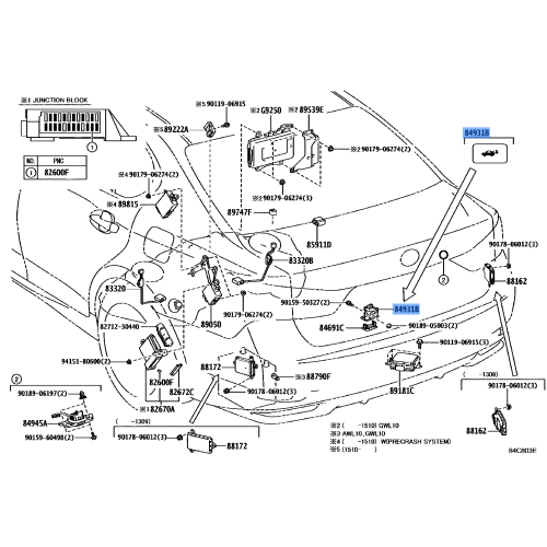 Toyota Trunk Switch 84930-50050