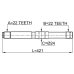axle half shaft left 22x421x22
