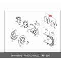 Genuine Mercedes-Benz Rear Disc Brake Pad Set 0074209520