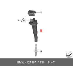 OEM BMW Delphi Ignition Coil - 12138611236