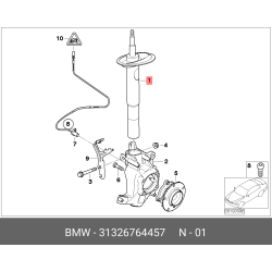 BMW 31326764457 Front Left Spring Strut