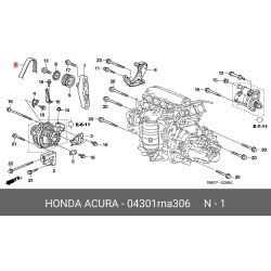 HONDA GENUINE Belt Kit 04301-RNA-306