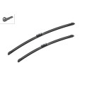 BMW E70 X5 E71 X6 Front Windshield Wiper Blade Set - Bosch OEM