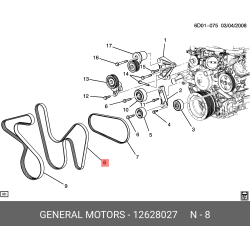 Belt, W/Pmp & Gen & P/S Pump