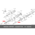Genuine Nissan BEARING-NEEDLE,MAIN SHAFT 32264-01T00