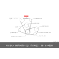 NISSAN 02117-15023 Genuine Power Steering Belt