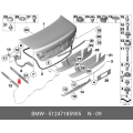 Trunk Lid Tension Spring Damper - Genuine BMW 51247185905 - Right