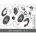 Genuine OEM Disc Brake Pad Wear Sensor for BMW 34356890791