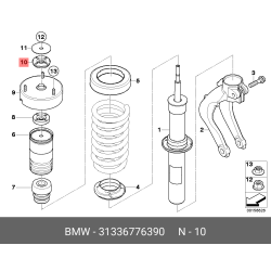 Front Strut Mount Support Upper Bushing - BMW X5 (E70), X6 (E71)