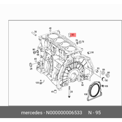 Mercedes-Benz Engine Expansion Plug N000000006533