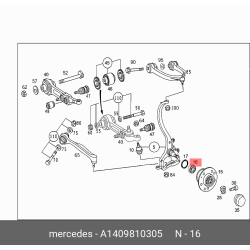 Genuine Mercedes-Benz Wheel Bearing 1409810305