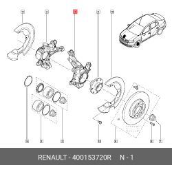 Knuckle-Steering, Fr Lh