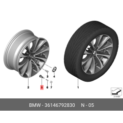 BMW TPMS Wheel Valve Stem (48 mm Length)