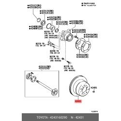 TOYOTA Genuine Rear Disc Brake Rotor 42431-60290