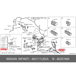 Genuine Nissan Hose Assy-Brake 46211-1LB2A OEM