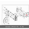 Mercedes-Benz Brake Pad Set A0064208420 with Springs A0014211191