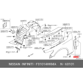 Genuine Nissan FENDER-FRONT LH F3101-4HKMA
