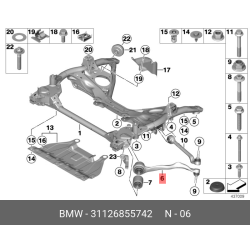Front Right Control Arm Sway Bar Link Tie Rod Assembly Kit - BMW 1 3 Series F30