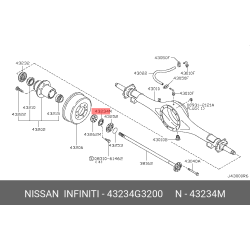 Nissan Cabstar YD25DDTI Rear Axle Bearing Lock Nut Washer x2