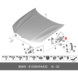 Bonnet Hood Hinge Bmw G20/R