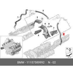BMW Crankcase Breather Vent Pipe Hose 11157589992