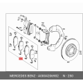 Front Brake Pad Set Fits Mercedes-Benz Textar 2298801