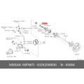 NISSAN 43262-0W000 Genuine Axle Lock Nut Rear Wheel Bearing