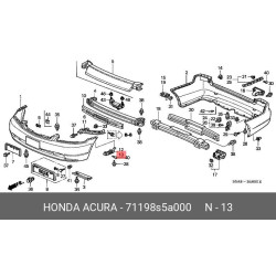HONDA CIVIC BUMPER BRACKET FRONT LEFT NEW OEM 71198-S5A-000