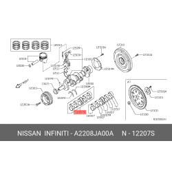 Nissan Bearing Set-Crankshaft A2208-JA00A