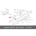 Rear Bumper Stay - NISSAN (85211-3S401), LH