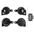 HELLA Trumpet Horn Set 3FH 012 010-031 - 12V, 110dB, High/Low Tone