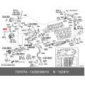 Toyota Water By-Pass Hose No. 5 (16282-38010)