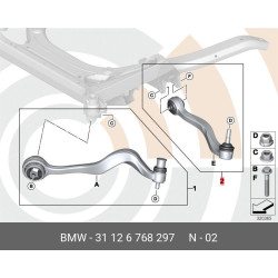 Front Adjustable Camber Control Arm Kit - BMW 5 Series (E60, E61)