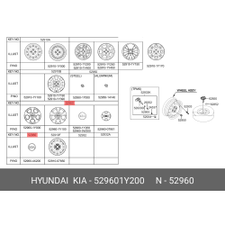 HYUNDAI / KIA 52960-1Y200 Wheel Hub Cap