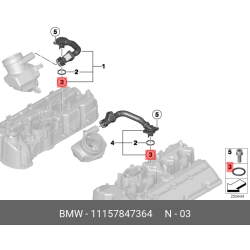 BMW Engine Crankcase O-Ring - Genuine BMW Part 11157847364