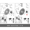 Genuine BMW F06 F10 640i 650i xDrive Rear Brake Pads 34216775346