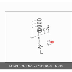 M278 Connecting Rod Bearing Shells Set - Mercedes-Benz 4.7L C218 W166 X166