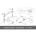 Nissan Altima Upper Radiator Hose 21501-6CA0A
