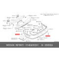 Genuine Nissan Bumper Cover Screw 01466-00261