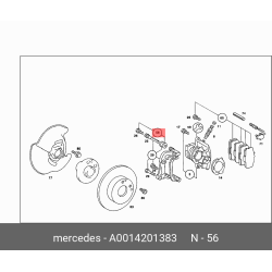 Brake Caliper Guide Pin Bolt Kit - Mercedes-Benz
