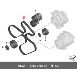 V-Ribbed Belt 7Pk1855 Bmw/E90/E92/N54