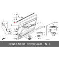 HONDA 72375-SNA-A01 Genuine Weatherstrip Left Front Door Inner