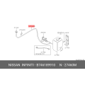 OEM Nissan GT-R Juke LEAF Maxima Quest Washer Hose B7461-89910