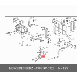 Connector Thermostat Pipe - Mercedes-Benz 3875010323