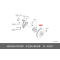 OEM Nissan Maxima Rear Disc Brake Rotor Assembly 2016-2023 43206-9N50B