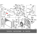 TOYOTA 16572-0T080 Hose, Radiator No.2