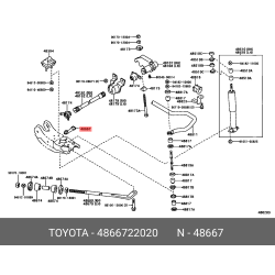 Toyota Strut Bar Retainer 48667-22020